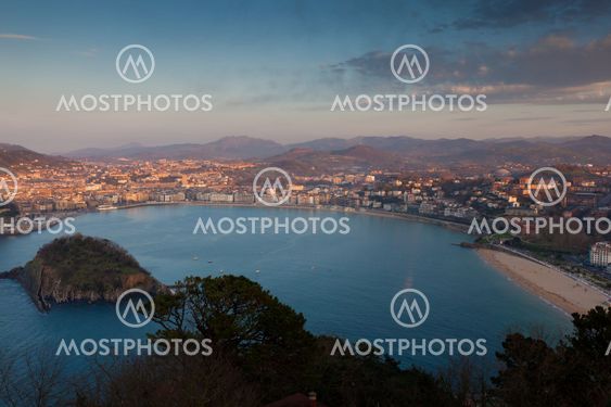 Panoramic of San Sebastian, Gipuzkoa, Spain