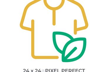 Clothes of eco friendly material colorful line ui icon