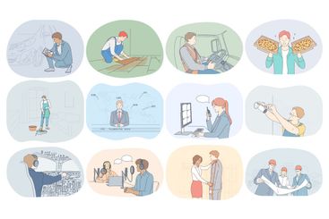 Professions, occupation, work, job, specialists, labor,...