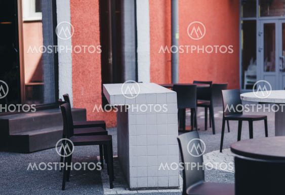 outdoor summer cafe on the streets