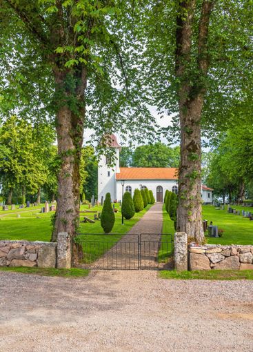 Gate at a church in the Swedish countryside