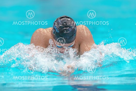Male breast stroke at the National Swedish swim...