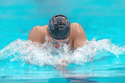 Male breast stroke at the National Swedish swim...