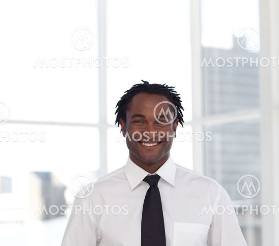 Portrait of a handsome manager looking at the camera