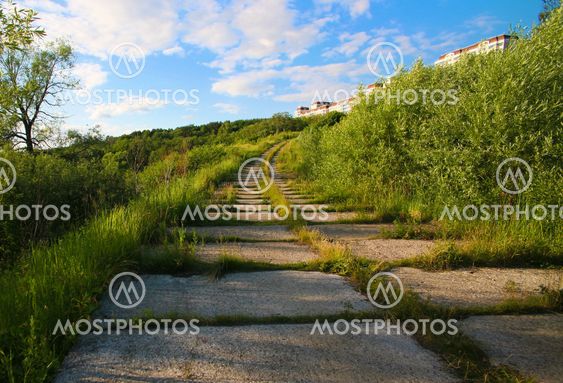 road to residential district