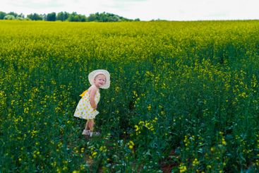 Pure childhood joy radiates from this little girl as she...