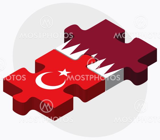 Turkey and Qatar Flags