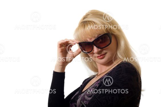 Attractive woman wearing sunglasses