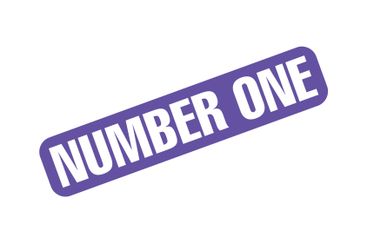 Number 1 Letter Rubber Stamp Vector Template