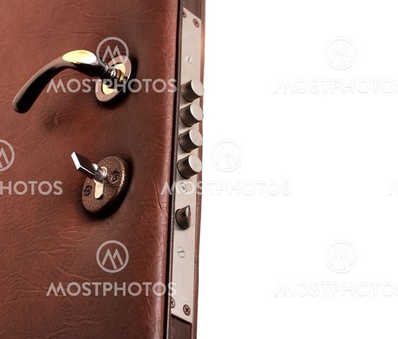 Opened door with copyspace