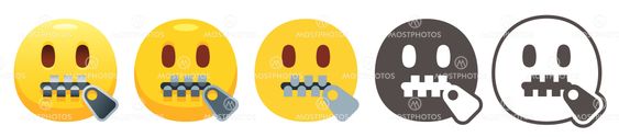 Zipper-mouth emoji