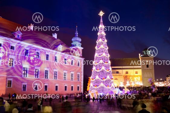 Christmas Tree in Warsaw Old Town