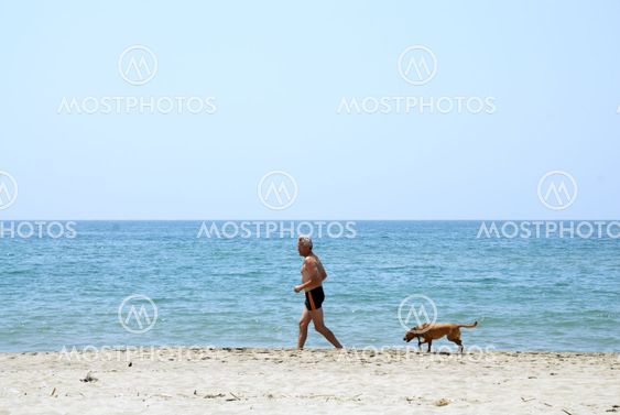 Running with the dog