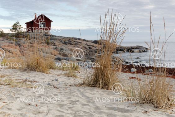 Archilelago and cottage in morning light