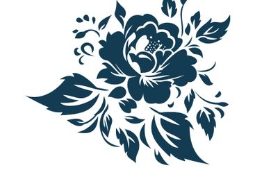 Beautiful Romantic Navy Blue Flower Floral Florist...