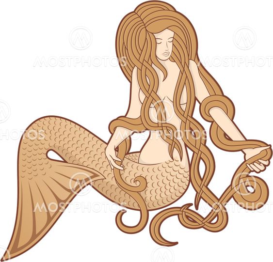 Sitting mermaid