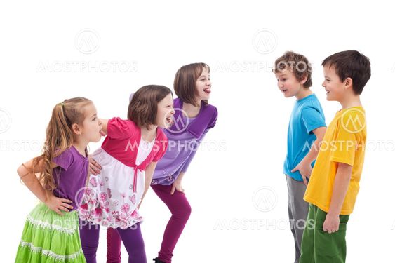 Kids confronting and mocking each other