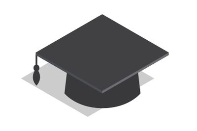 Black Square Academic Hat with Tassel Illustration