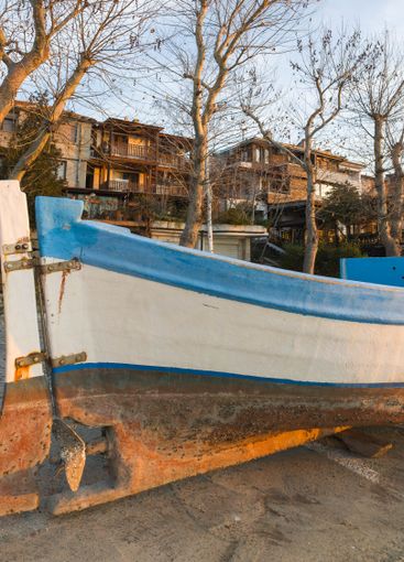 Sunset view of the port of Sozopol, Bulgaria