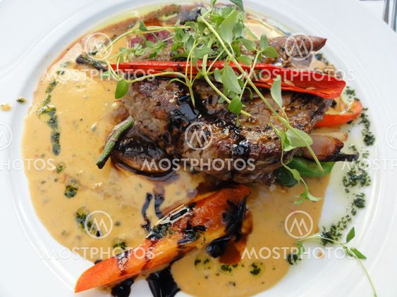 Grilled piece being individually with sauce