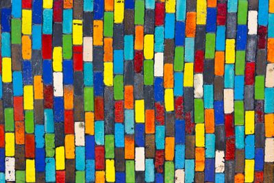 multicoloured  Brick wall texture background