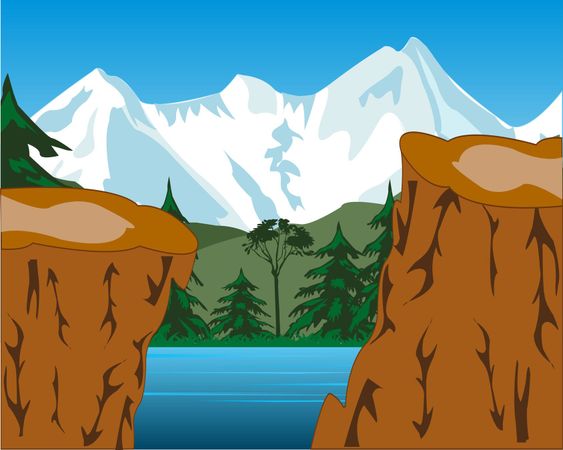 Landscape with mountain