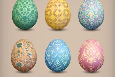 Set of Vintage Easter Eggs