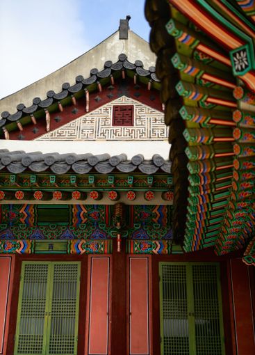 Traditional South Korean temple details