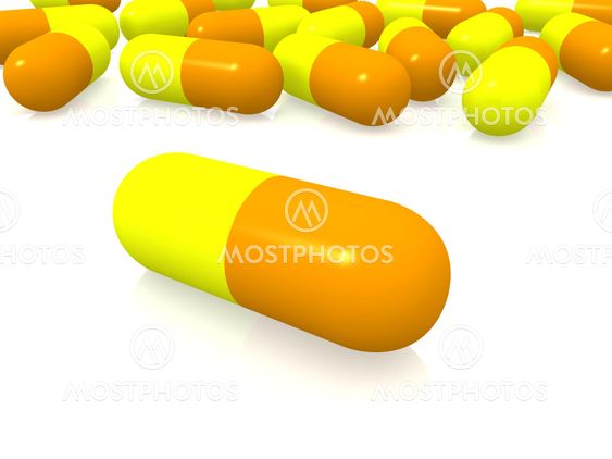 Yellow and orange pills