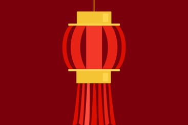 Chinese paper lantern circular shape hang with tassel...