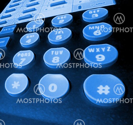 blacklit telefonens taster