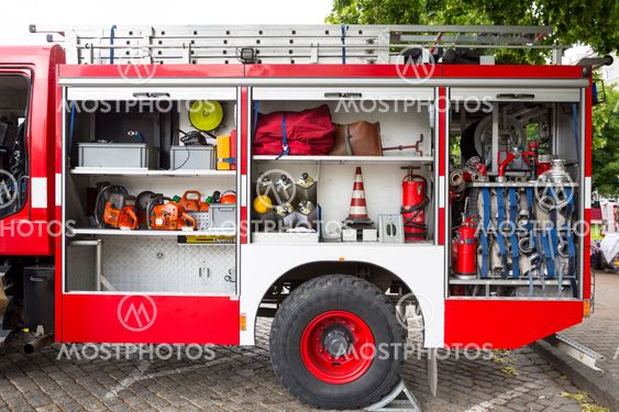 Red fire truck