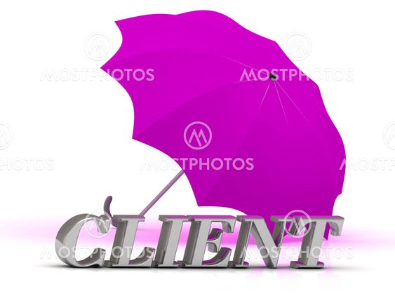 CLIENT- inscription of silver letters and umbrella