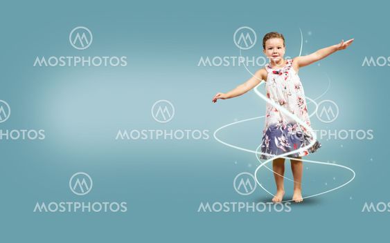 girl jumping hands up