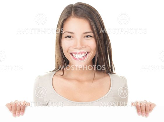 Billboard sign woman