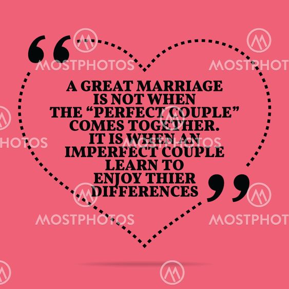 Inspirational love marriage quote. A great marriage is...
