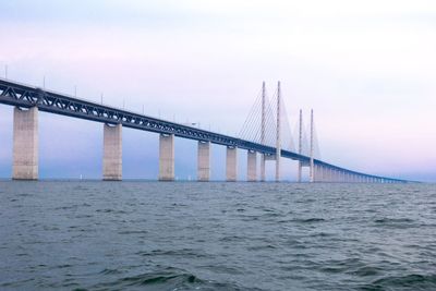 ORESUND, SWEDEN - AUGUST 8 : Oresund bridge on August 8,...