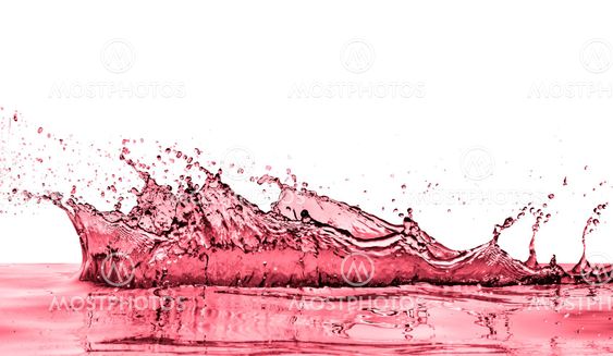 splashing red wine