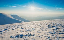 Winter mountains landscape