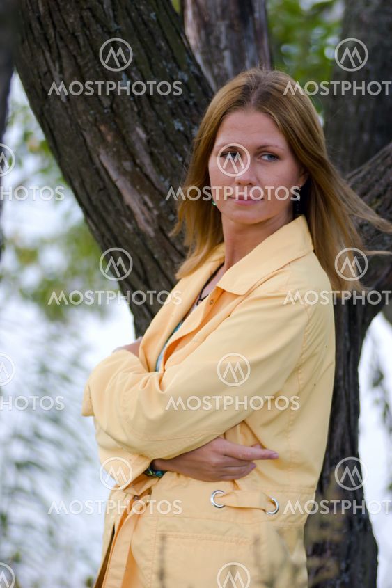 Woman looking away outside