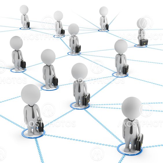 3d small people - business network