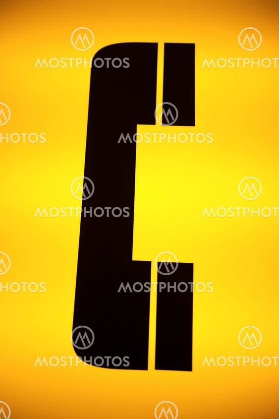 Yellow telephone sign