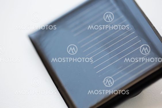 close up of solar battery or cell