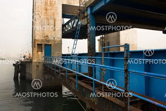 old desert car ferry dock