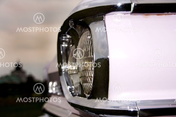 American Classic Car - Closeup Headlights