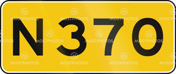 A Dutch numbered road shield of a provincial road