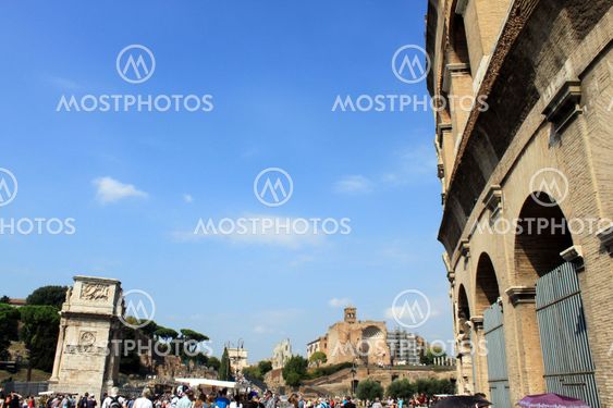 Arch of Constantine and Colosseum
