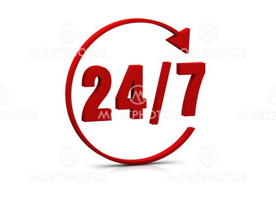24/7 symboli