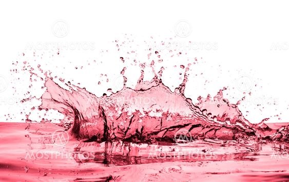 splashing red wine