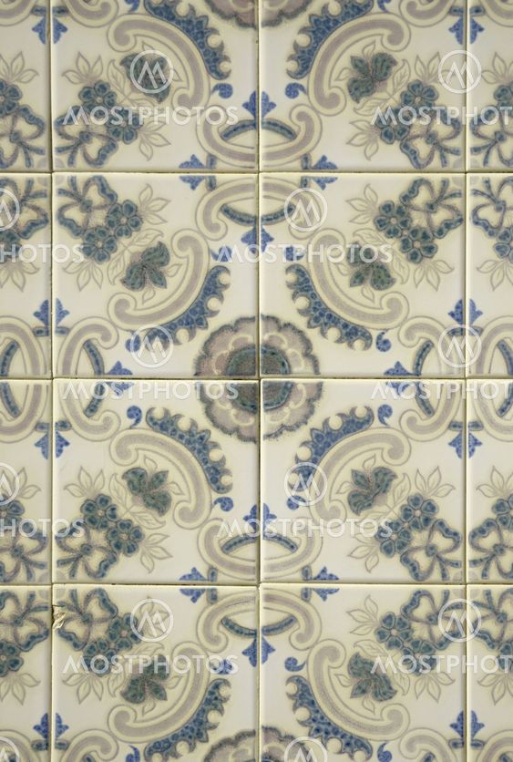 Traditional Portuguese glazed tiles